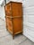 French Provincial Vintage French Provincial Bombe Highboy Dresser With Inlaid Wood & Gilt Trim, Serpentine Front For Sale - Image 3 of 12
