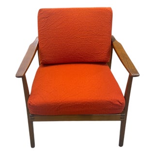 Vintage Lounge Chair in Wood, 1960s For Sale