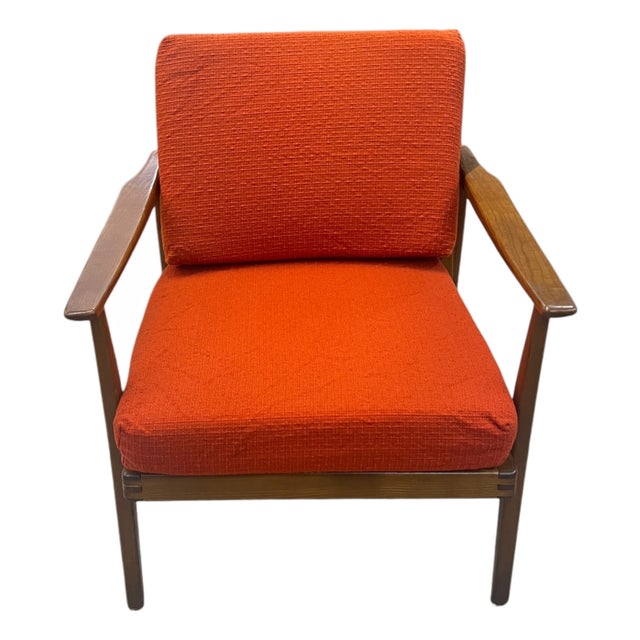Vintage Lounge Chair in Wood, 1960s For Sale