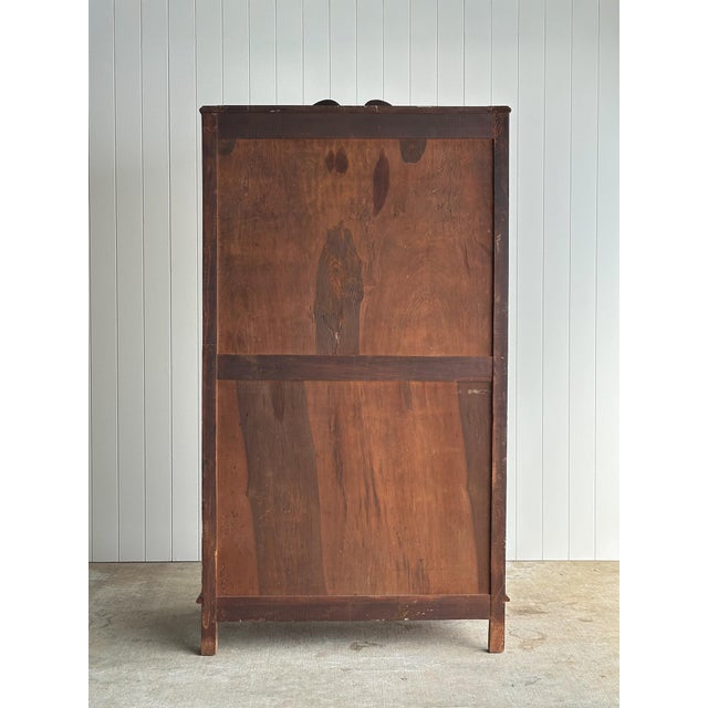 Antique Mahogany Cabinet With Mirrored Doors For Sale - Image 15 of 16