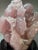 Gemstone Vintage Chinese Carved Rose Quartz Koi Fish & Lotus Sculpture on Wood Stand For Sale - Image 7 of 11