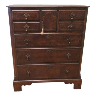 Georgian Norfolk Walnut and Oak Chest of Drawers For Sale