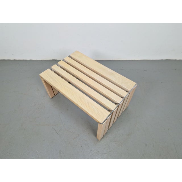 Slat Bench Coffee Table by Walter Antonis for 't Spectrum, 1970s For Sale - Image 6 of 13