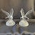 Glass Vintage Cristal D’Arques French Sculptural Crystal Eagle Pair For Sale - Image 7 of 12