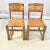 Cinco De Mayo - 1970s Brutalist Boho Chic Mexican Ceruse Oak & Leather Strap Dining Chairs - A Pair. For Sale - Image 4 of 13
