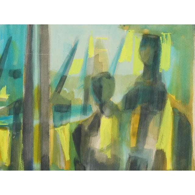 Marcel Mouly, View of the Port, Gouache For Sale - Image 4 of 11