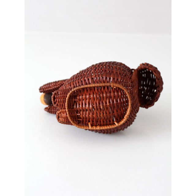 Vintage Wicker Squirrel Basket For Sale - Image 10 of 13