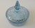 Vintage C.1960's Soft Baby Blue Glass Lidded Keepsake With Pointed Finial Top For Sale - Image 4 of 8
