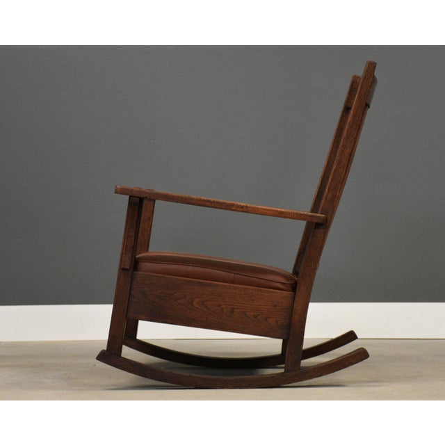 1910s 1910s L&jg Stickley Rocking Chair Mission Arts and Crafts For Sale - Image 5 of 11