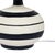 Positano Black Striped Papier Mache Table Lamp For Sale - Image 4 of 6