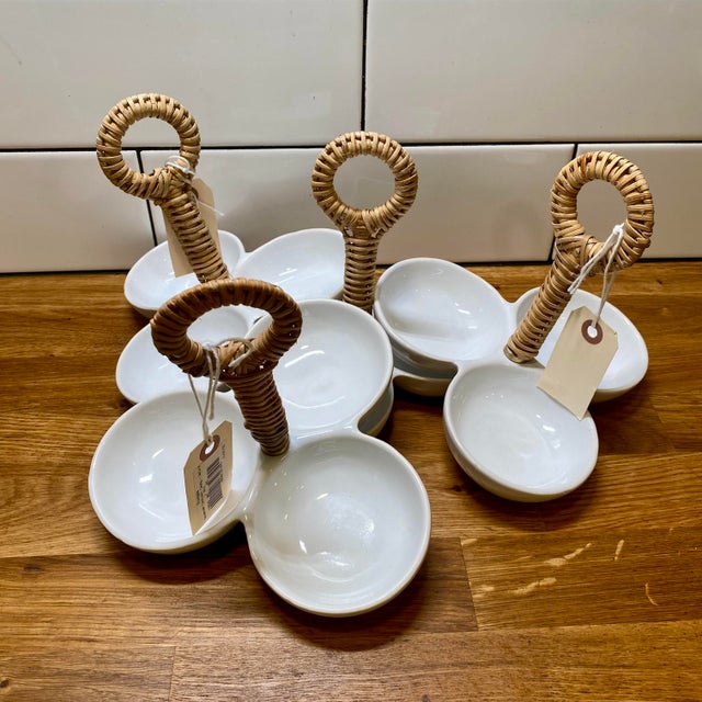 Frontgate Savannah Snack Caddy Serving Bowls For Sale - Image 12 of 15