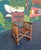 Wood Vintage Embossed Leather Costa Rican Rocking Chair For Sale - Image 7 of 11