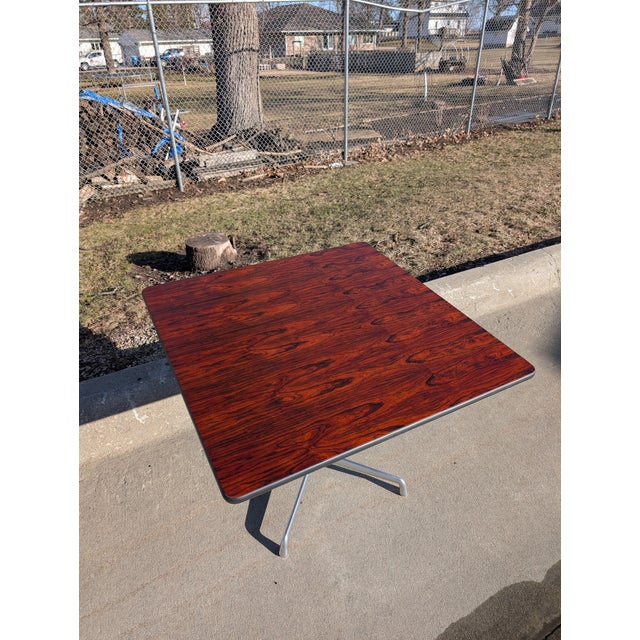 Eames 1970s Eames for Herman Miller Rosewood Segmented Base Table For Sale - Image 4 of 18