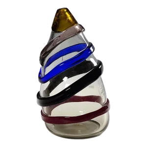 Vintage Murano Sasso Glass Vase by Luciano Gaspari for Salviati & C. Ca. 1960