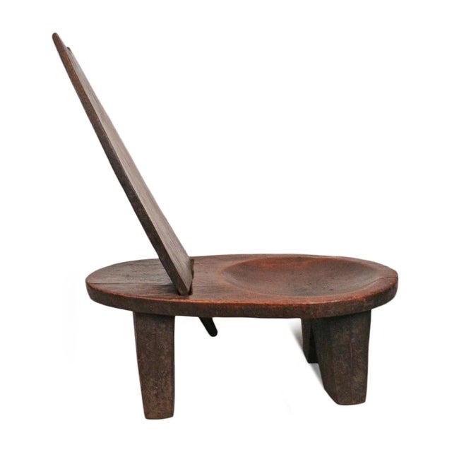 Vintage Ethiopian Slat Back Chair For Sale In Los Angeles - Image 6 of 9