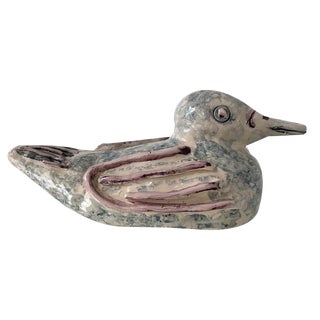Hand-Crafted Ceramic Duck Sculpture, 1950s For Sale