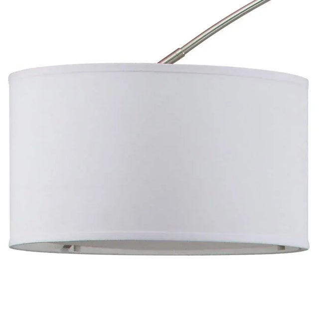 Modern 86-Inch H Arc Floor Lamp - Nickel For Sale - Image 3 of 7