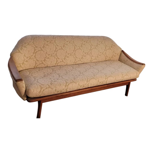 Adrian Pearsall Sofa With Walnut Arms For Sale