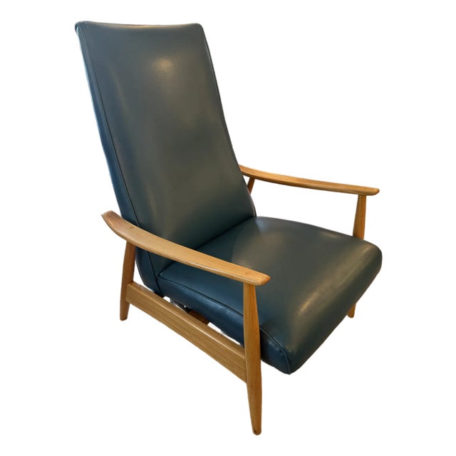 Milo Baughman for James Inc. Recliner, Teal For Sale