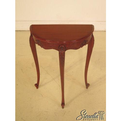 Age: Approx. 5 Years Old Details: French Louis XIV Style Fine Carved Details 1/2 Round Demi Lune Shape Model...