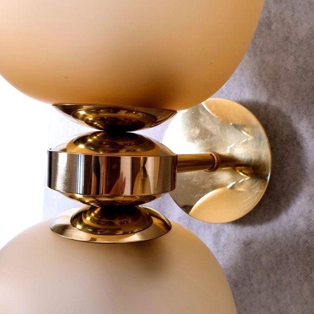 Amber Scandinavian Amber Mid Century Modern, Murano Glass Sconces - Pair For Sale - Image 8 of 9