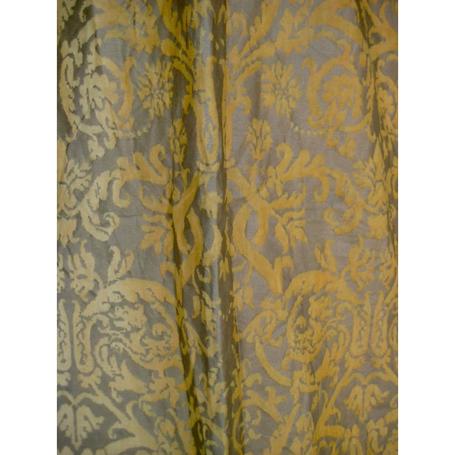 Vintage Mid 20th Century Fortuny Farnese Curtains Drapes - Pair For Sale - Image 9 of 13