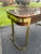Mid-Century Modern Floating-Top Walnut Desk With Brass Base by John Stuart For Sale - Image 9 of 16