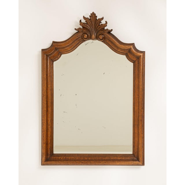 19th Century 19th Century France Tan Wood Mirror For Sale - Image 5 of 9