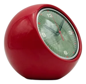 Space Age Red Globe Clock, 1970s