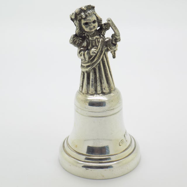 Vintage Italian Handmade Genuine Silver Angel Bell by Brandimarti, 1980s For Sale - Image 3 of 13