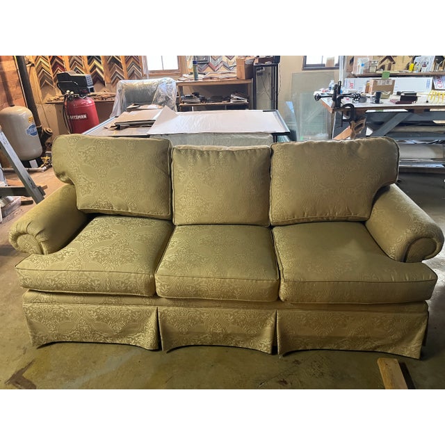 1990s 1990s Golden Tan Henredon Sofa For Sale - Image 5 of 6