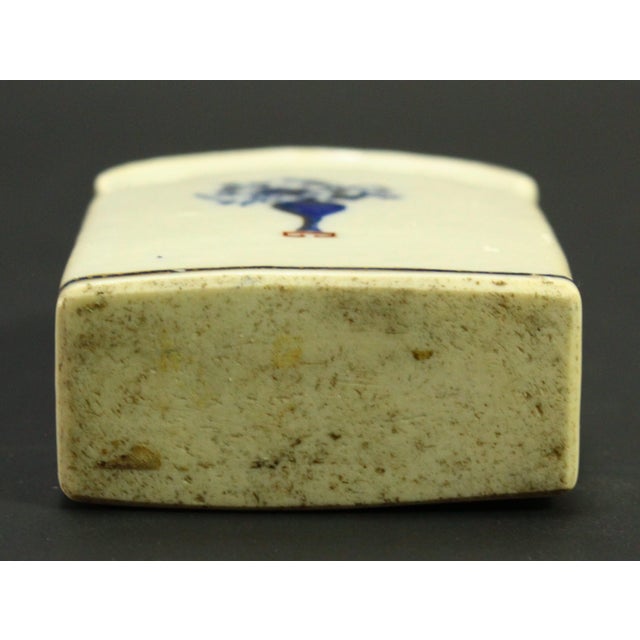 18th Century Qianlong Period Chinese Blue & White Fine Porcelain Miniature Tea Caddy For Sale - Image 12 of 12