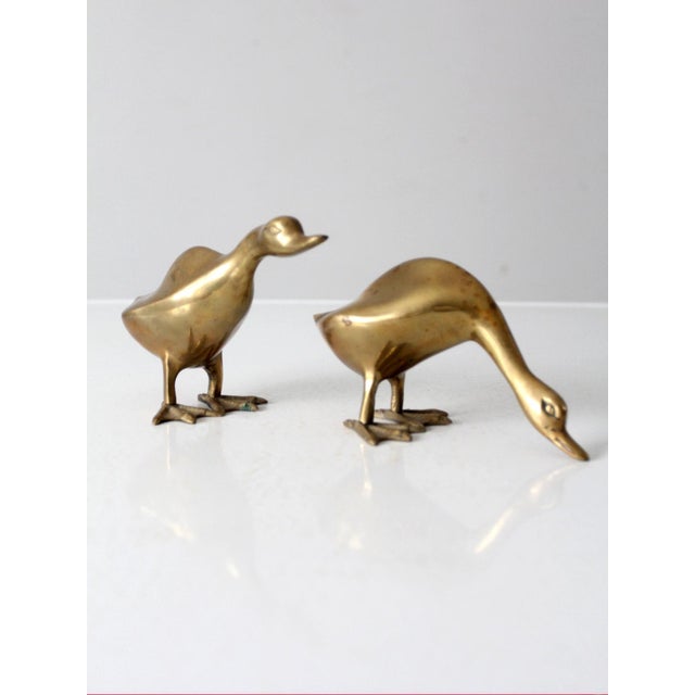 Mid-Century Modern Mid Century Brass Bird Pair For Sale - Image 3 of 12