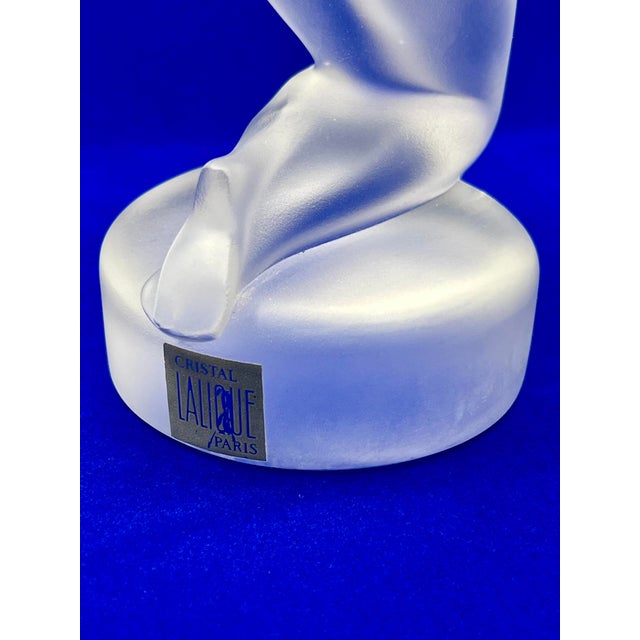 Vintage Lalique France Frosted Crystal "Chrysis" Nude Woman Figurine Signed For Sale In Los Angeles - Image 6 of 9