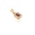 Not Yet Made - Made To Order 1990s Octagon Ruby and Diamond Halo Art Deco Pendant in 14k Yellow Gold For Sale - Image 5 of 13
