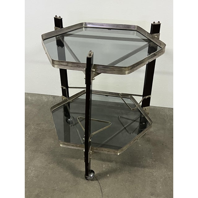 Vintage Bar Table with Wheels, 1970s For Sale - Image 6 of 6