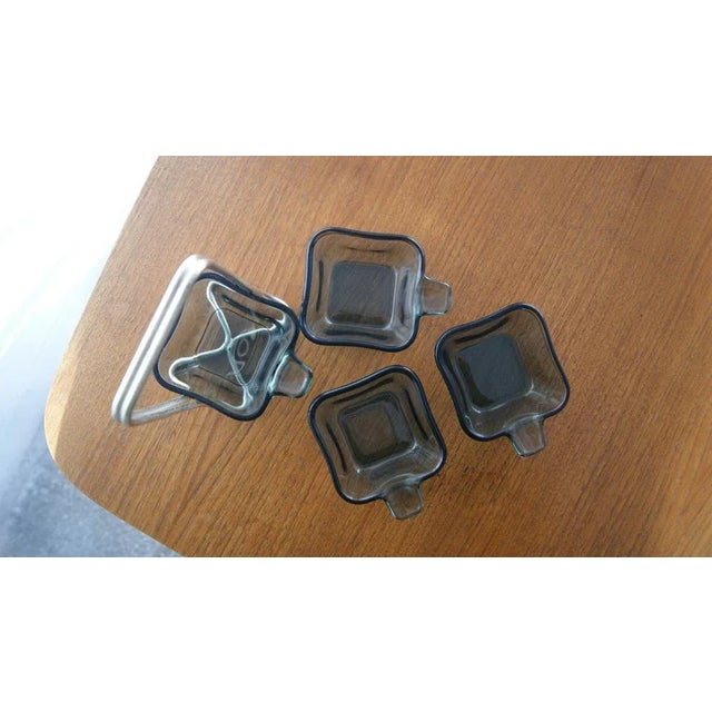 Wilhelm Wagenfeld Mid-Century Tourmaline Glass Ashtray by Wilhelm Wagenfeld for WMF For Sale - Image 4 of 6