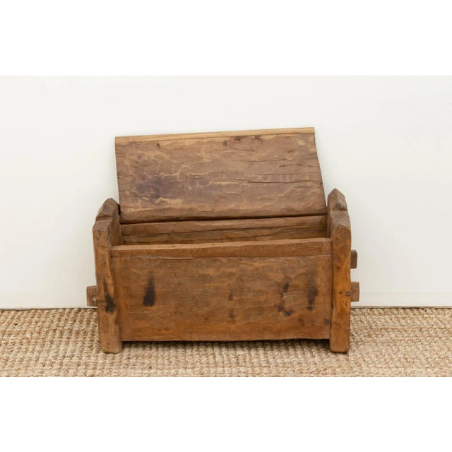 Traditional 1960s Handhewn Wood Primitive Naga Trunk For Sale - Image 3 of 9