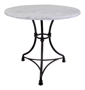 Marble Top Wrought Iron Bistro Table
