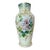 Tall Antique Hand Blown Painted Milk Bristol Glass Enamel Enameled Flower Vase For Sale