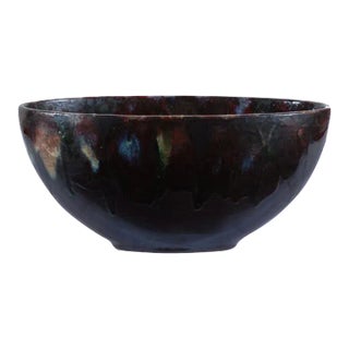 1990s Italian Hand Painted Oval Centerpiece For Sale