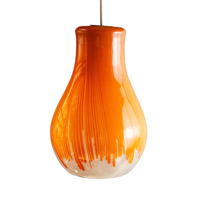 Anemone Pendant Light in Glass by Ludovico Diaz De Santillana for Venini, 1960s For Sale