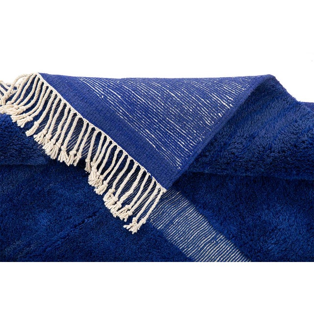 Abstract Organic Line Hand-Knotted Wool Rug | 9'8" X 6'8" | One of a Kind For Sale - Image 4 of 7