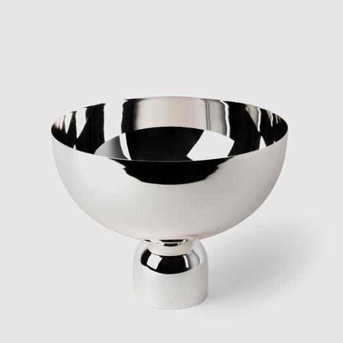 Not Yet Made - Made To Order Round Top & Cylindrical Base Varnished Gold Brass Plated Bowl by Avlu For Sale - Image 5 of 6