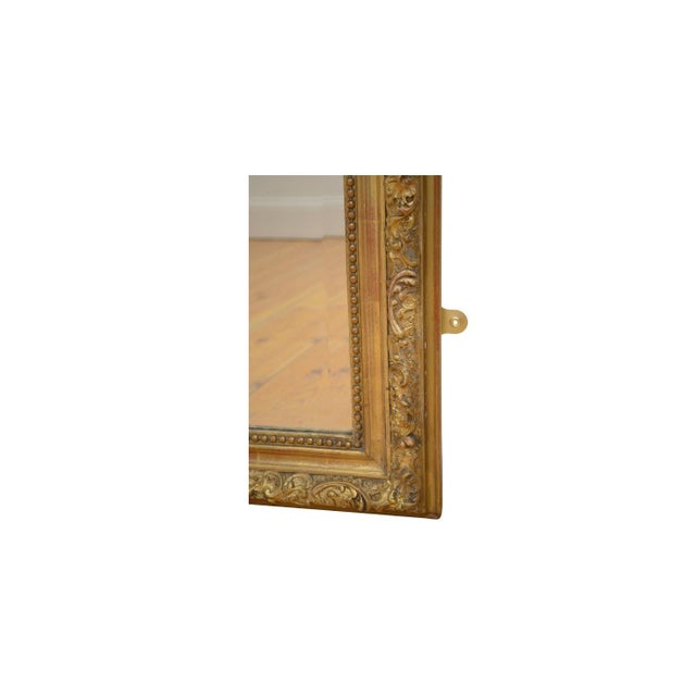 19th Century Antique French Giltwood Wall Pier Mirror, 1869 For Sale - Image 5 of 18