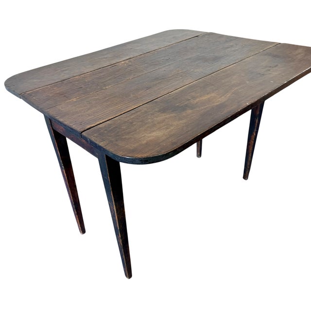 Antique American Primitive Drop Leaf Table For Sale - Image 4 of 5