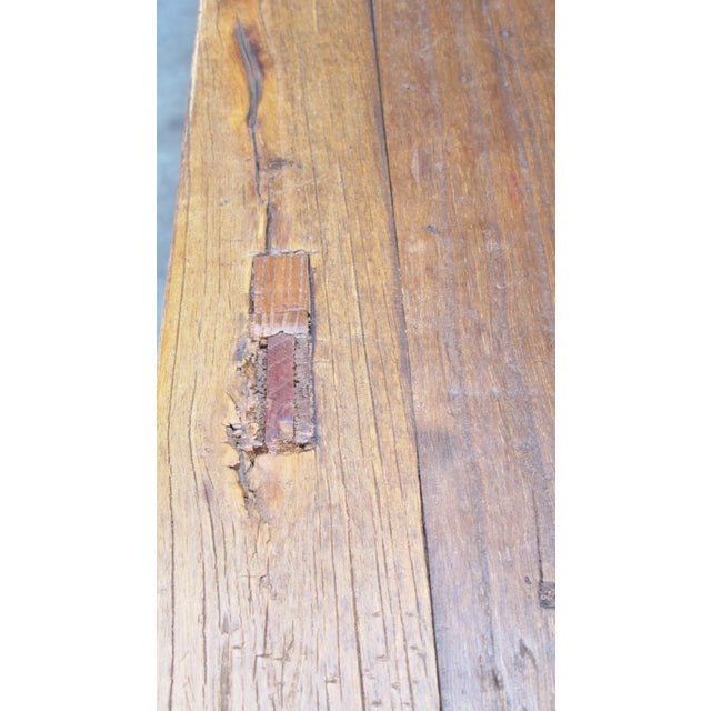 Wood 83" Long Elm Console Table For Sale - Image 7 of 8