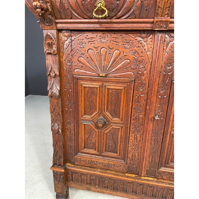 20th Century Carved Wooden Cabinet, 1940s For Sale - Image 16 of 17
