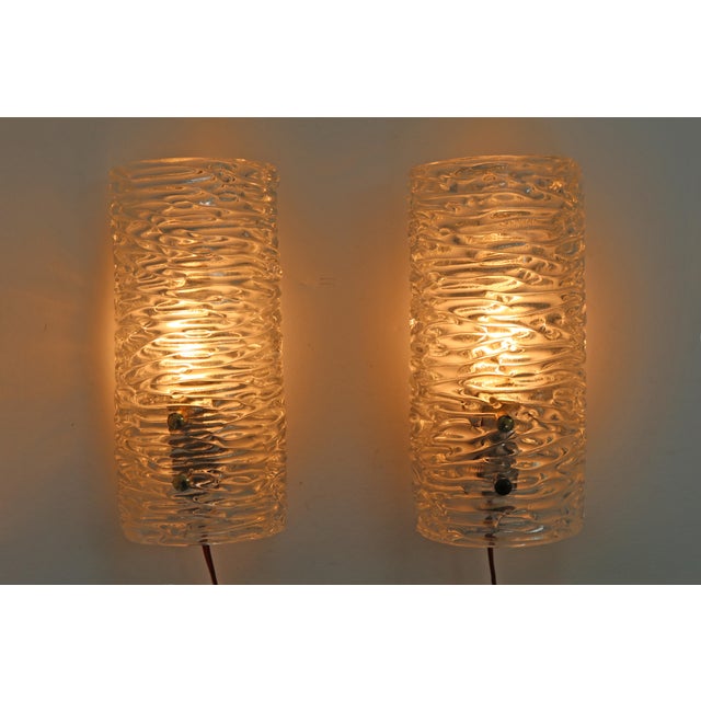 Orrefors Ice Crystal Wall Lights by Carl Fagerlund for Orrefors, 1960s, Set of 2 For Sale - Image 4 of 7