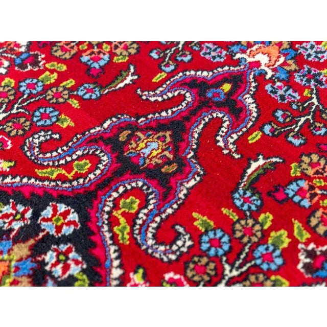 Hand-Knotted Sabzevar Rug in Wool For Sale - Image 12 of 15
